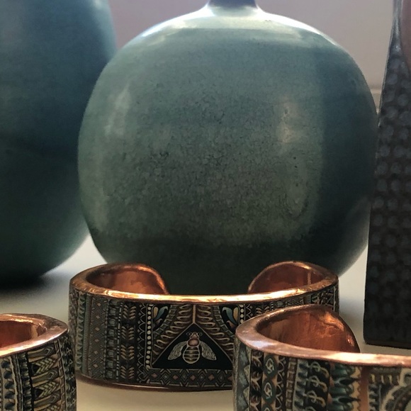 Datura Art Handmade Global Artisans Copper Cuffs - Picture 6 of 14